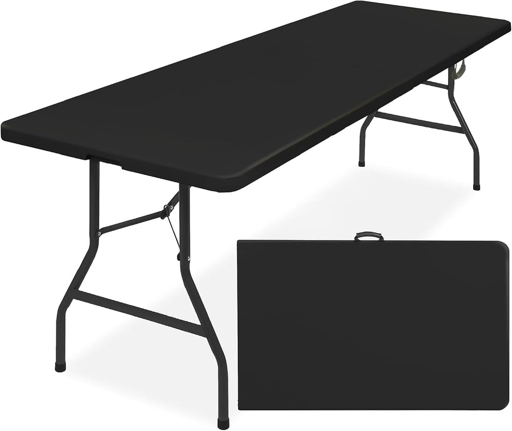 Simpli-Magic 8ft Portable Plastic Folding Table – Indoor & Outdoor Heavy-...