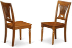 East West Furniture PLAI9-SBR-W 9 Piece Dining Room Table Set Includes an Oval Wooden Table with Butterfly Leaf and 8 Kitchen Dining Chairs, 42x78 Inch, Saddle Brown