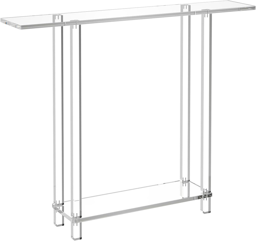 VEVOR Acrylic Narrow Console Table for Entryway, Clear Skinny Entry Side Tabl...