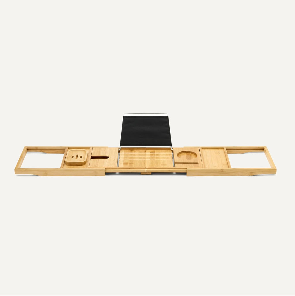 Amazon Basics Expandable Bamboo Bathtub Tray, 43" x 1.3" x 1.3"