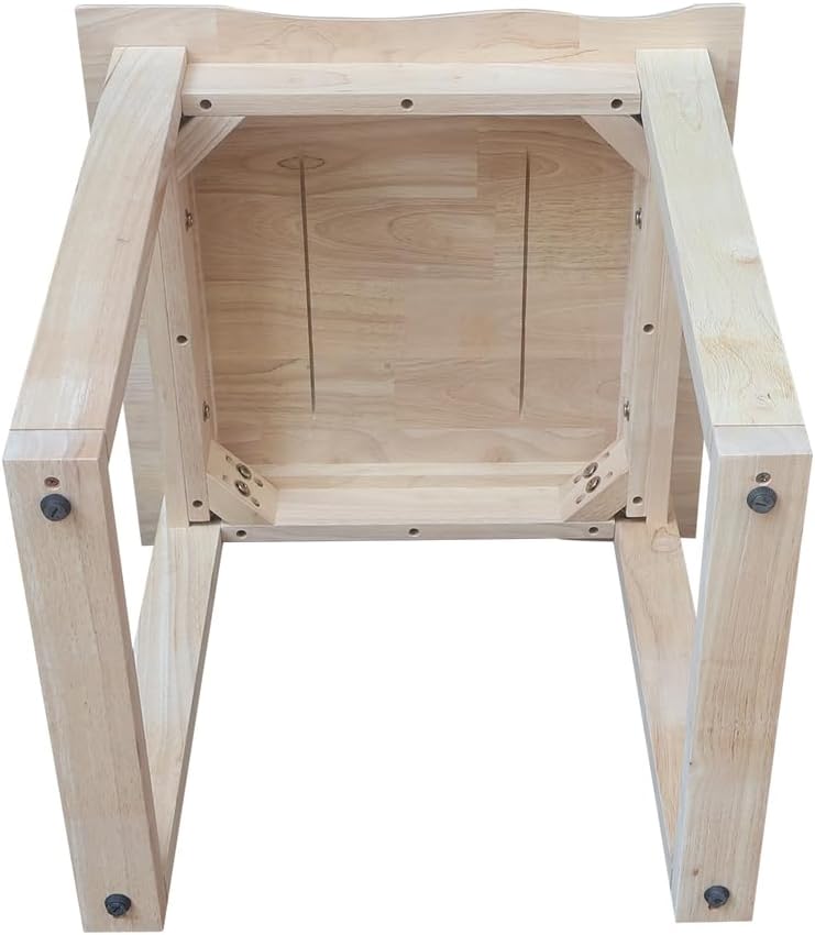 International Concepts Live Edge Solid Wood End Table - Unfinished