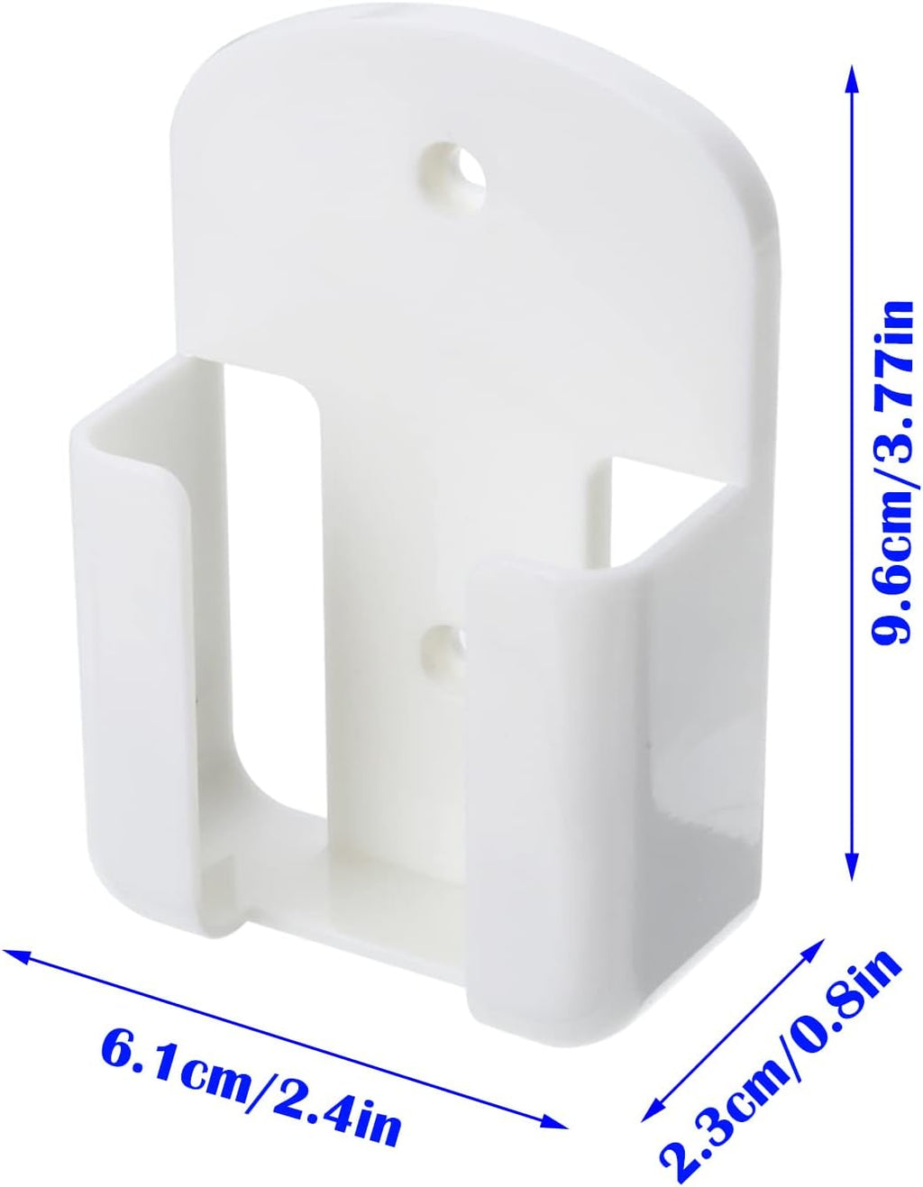 Mantouxixi 2Pcs Remote Control Holder Rack Wall Mount Media Organizer Storage Rack 61MM for Air Conditioner Controller - White