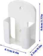 Mantouxixi 2Pcs Remote Control Holder Rack Wall Mount Media Organizer Storage Rack 61MM for Air Conditioner Controller - White