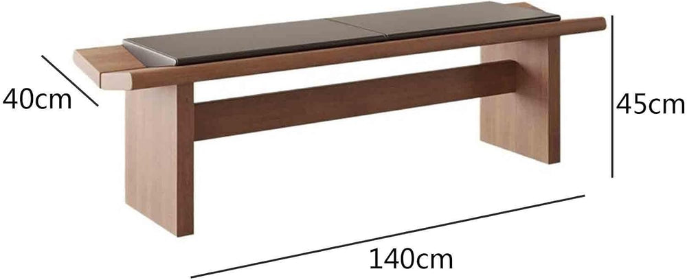 Modern Wooden Long Shoe-Changing Bench for Bedroom Dressing Room Leather Bed ...
