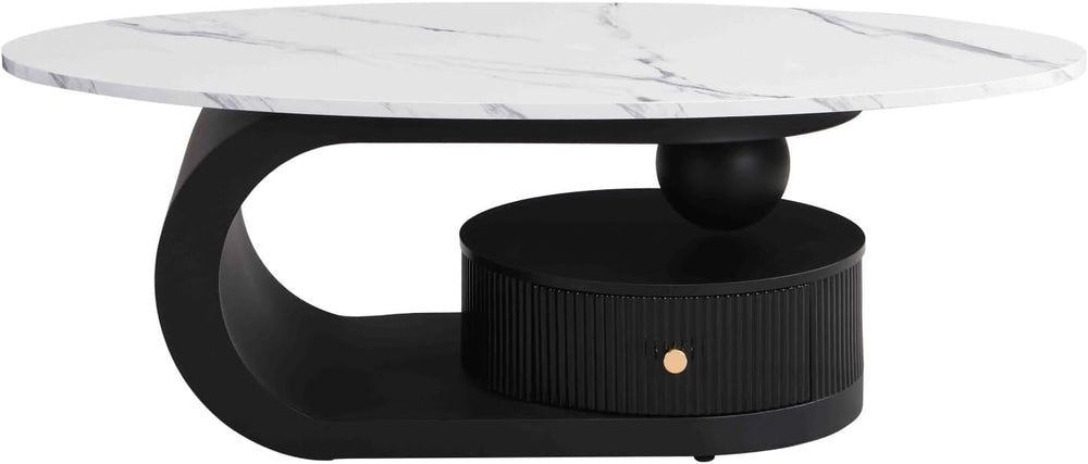 KEVINSPACE Coffee Table, Mid Century Modern Coffee Table for Living Room Rust...