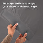 King Pillow Cases - 4 Pack - Super Soft Pillowcase Covers - Envelope Enclosure - Hotel Quality Pillow Protectors - Wrinkle Free, Shrink and Stain Resistant - Machine Washable - 20" x 40" (Dark Grey)