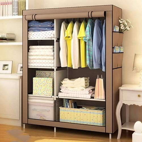 When the Quarter Wardrobe Non-Woven Fold Portable Storage Cabinet Multifuncti...