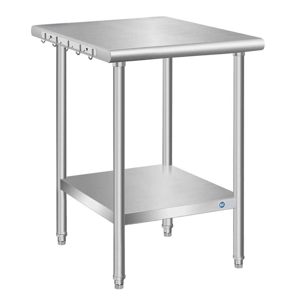 Stainless Steel Table for Prep & Work, 24 x 24 x 33 Inch | For Restaurant...