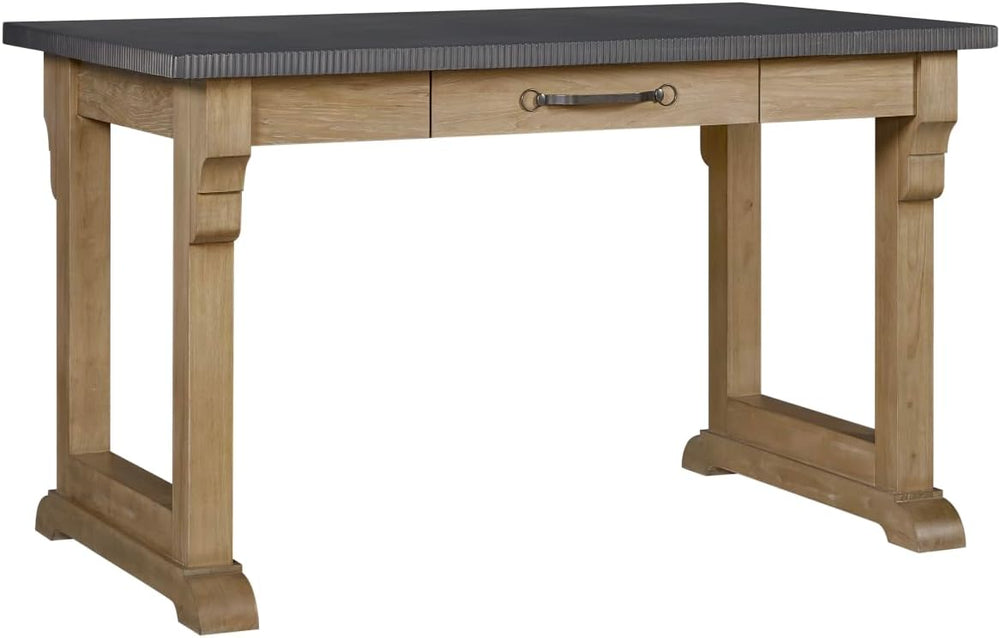 Top Kitchen Island Cashew Finish Solid Wood MDF Dining Table | Farmhouse-styl...