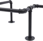 Industrial Pipe Clothes Rack Wall Mounted, 85.83 inches Heavy Duty Iron Pipe Clothing Garment Rail, Multi-Purpose Clothing Hanging Rod for Laundry Room and Closet Storage