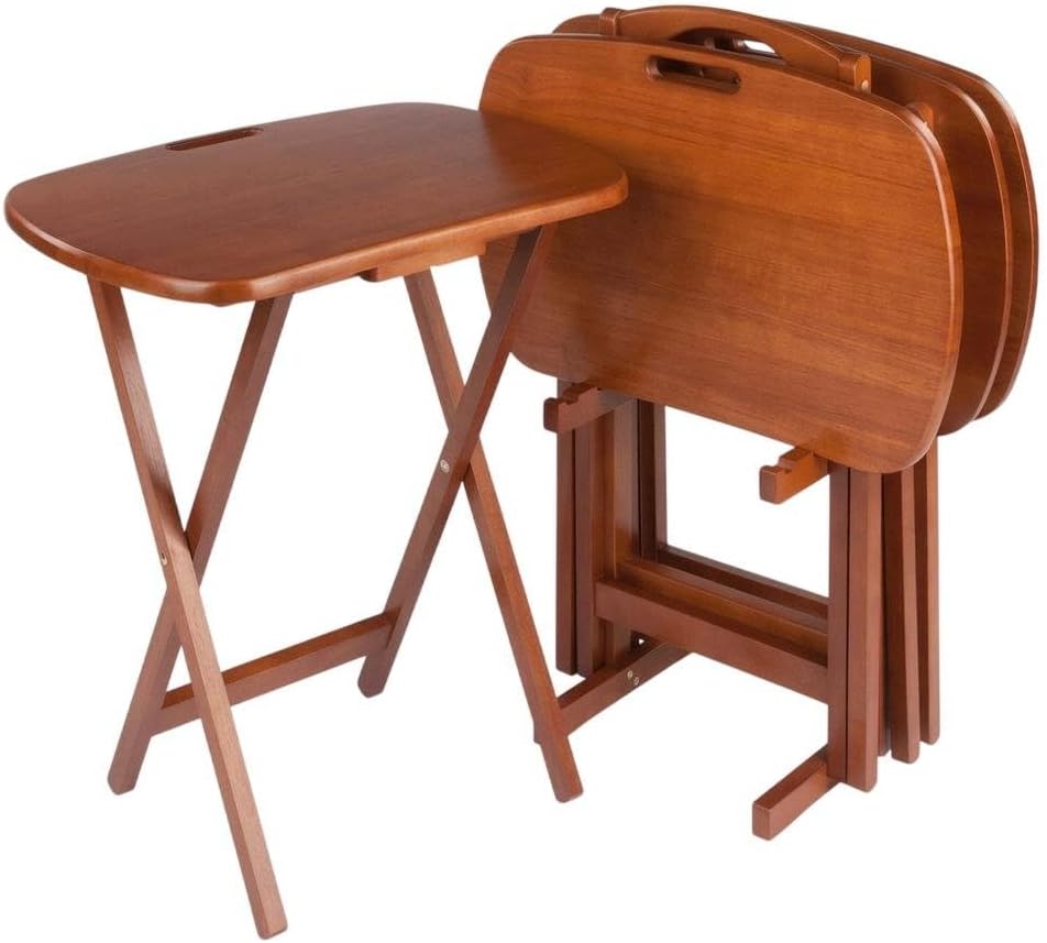 Furnifact Brown Snack Table Set, Modern Design, Versatile for Home, Living Ro...