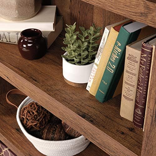 Sauder 5 Tier Book Shelf Wooden Bookcase Multipurpose Bookshelf for Home Offi...