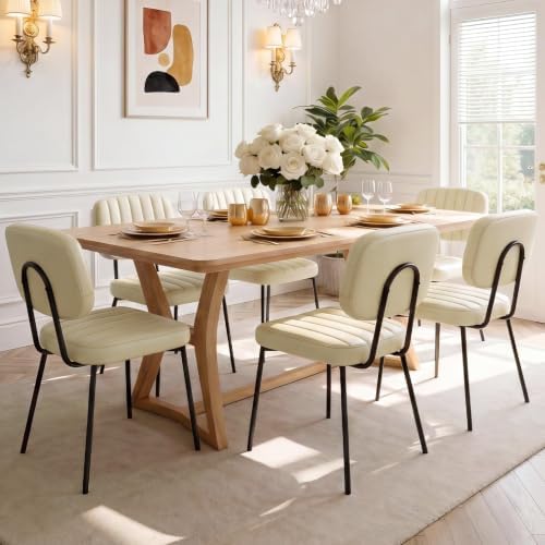 OLIXIS Dining Chairs Set of 6, Mid Century Modern Kitchen Chairs