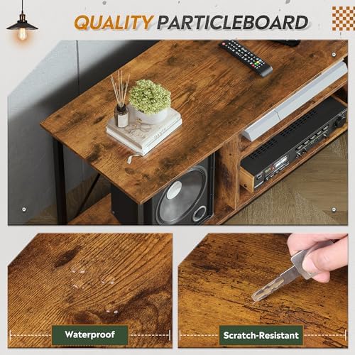 WLIVE Industrial TV Stand for Up to 65 inch TV, Heavy-Duty Metal Frame Entert...
