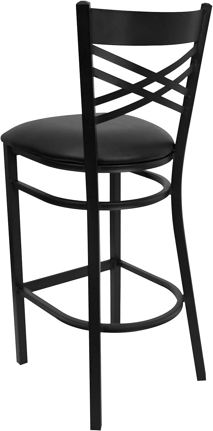 Flash Furniture Hercules Metal Restaurant Barstool, Black