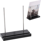 GLOBLELAND Wood Records Holder Display Now Playing Black Vinyl Record Storage Stand Single Album Display & Organizer Gift for Record Player Accessories Lovers