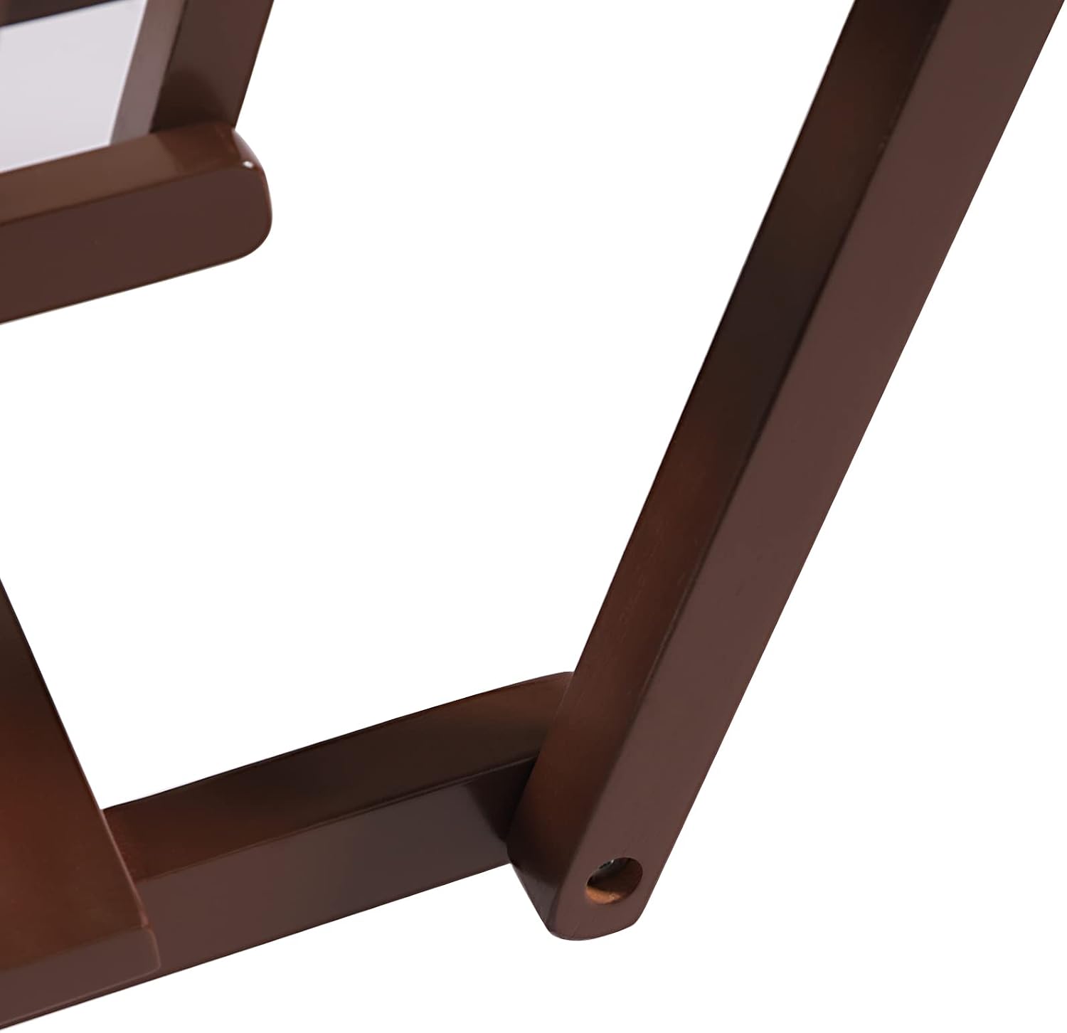 3 Step Ladder Folding Step Stool, Anti-Slip & Lightweight 3-Step Folding Portable Wooden Coffee Step Stool Counter Chair Multifunction Pine Wood Foldable Ladder for Home, Library, Capacity: 220lbs