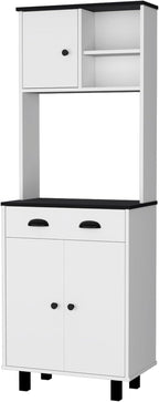 White and 1 Drawer Kitchen Pantry