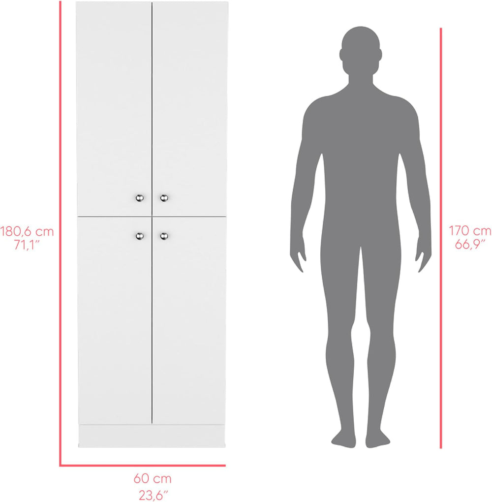 Pantry Cabinet Coahoma, Kitchen, White