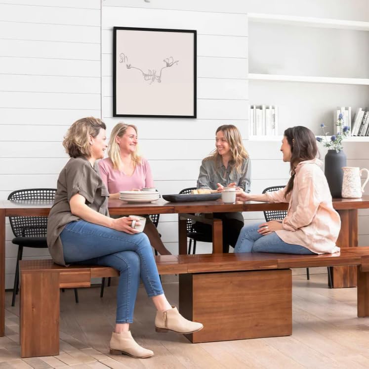 Transformer Table - Extendable Dining Bench, Solid Wood Expandable Seating 1–...