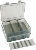 2 Pack Plastic Storage Organizer Box, Storage Container, Jewelry Organizer, Parts Storage Box with Dividers for Crafts, Beads, Buttons, Ornaments, Metal Parts(9 Grids 2 Pack)