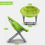Lightweight Folding Moon Chair for Bedroom and Living Room Green Load Capacity 125kg(Green)