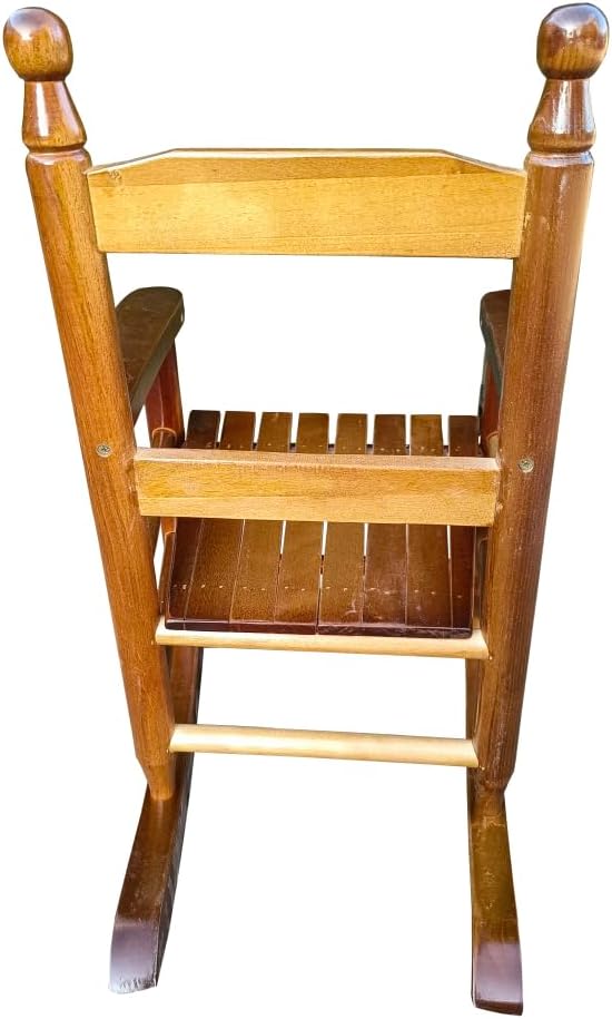 Brilluxa Kids Rocking Chair, Oak Children's Rocker and Toddler Rocking Seat for Indoor or Outdoor Use in Playrooms, Patios, Porches, Decks, and Backyards