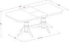 East West Furniture NANA9-SBR-C 9 Piece Kitchen Table Set Includes a Rectangle Dining Table with Butterfly Leaf and 8 Linen Fabric Dining Room Chairs, 40x78 Inch, Saddle Brown