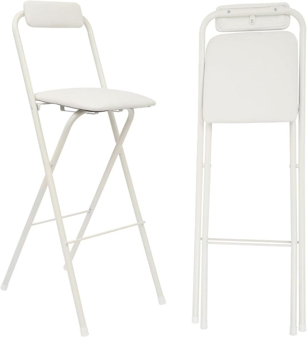 29" Tall Chair,Cushioned Padded Folding Bar Stool,Bar Stool,Portable Fol...