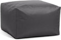SXBCyan Waterproof Square Pouf Ottoman Cover Footstool Without Filler Outdoor Beach Garden Beanbag Pouf Puff Salon Floor Seat Futon Stool Bench (Color : Gray, Size : 3XL-60x60x40cm-cover)