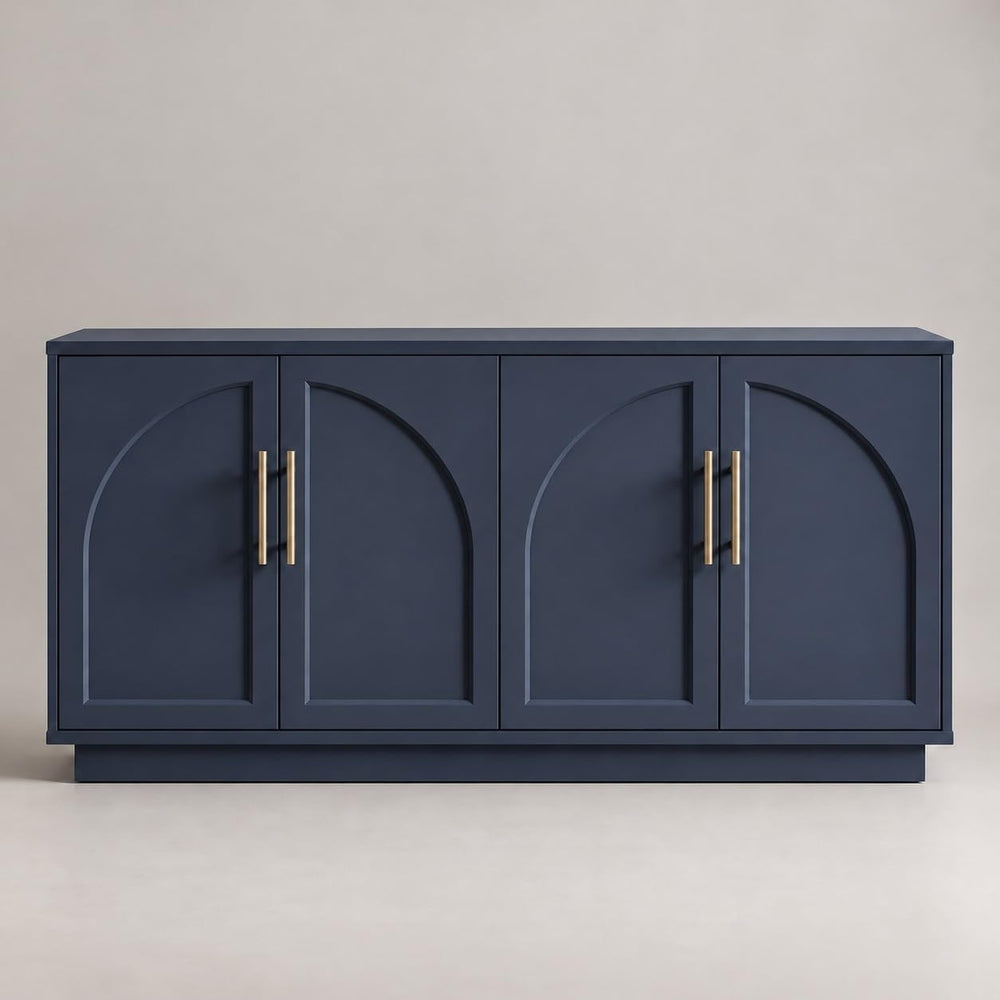 Arden 59" W Modern Sideboard Buffet Cabinet with Storage, Dark Blue
