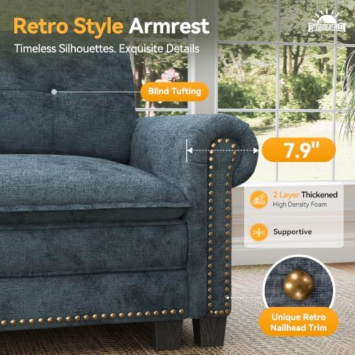 SUNSHINE VALLEY 116" Oversized Modular Sectional Couch L Shaped Living R...