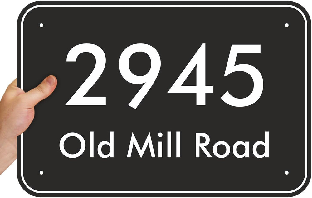 SmartSign Custom House Address Sign - Personalize House Number/Street Name, 1...