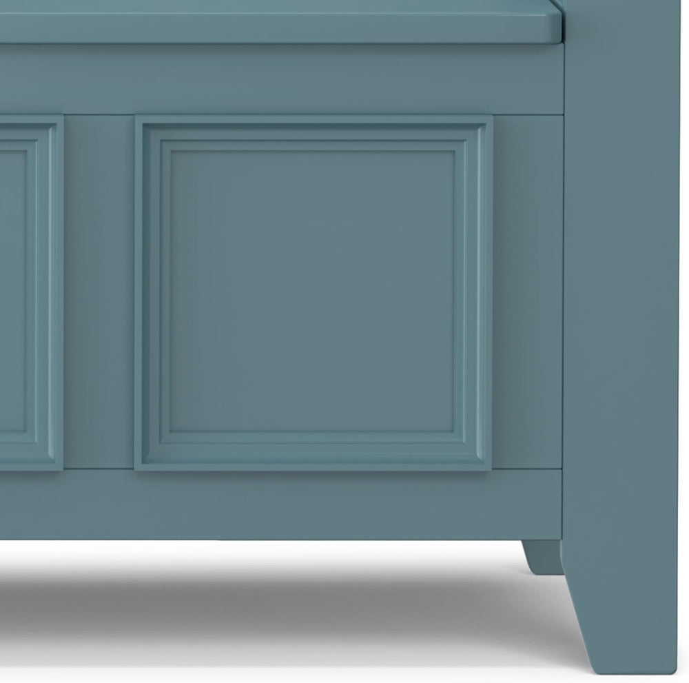 SIMPLIHOME Amherst Entryway Storage Bench - 48 inch Wide Solid Wood Hallway S...