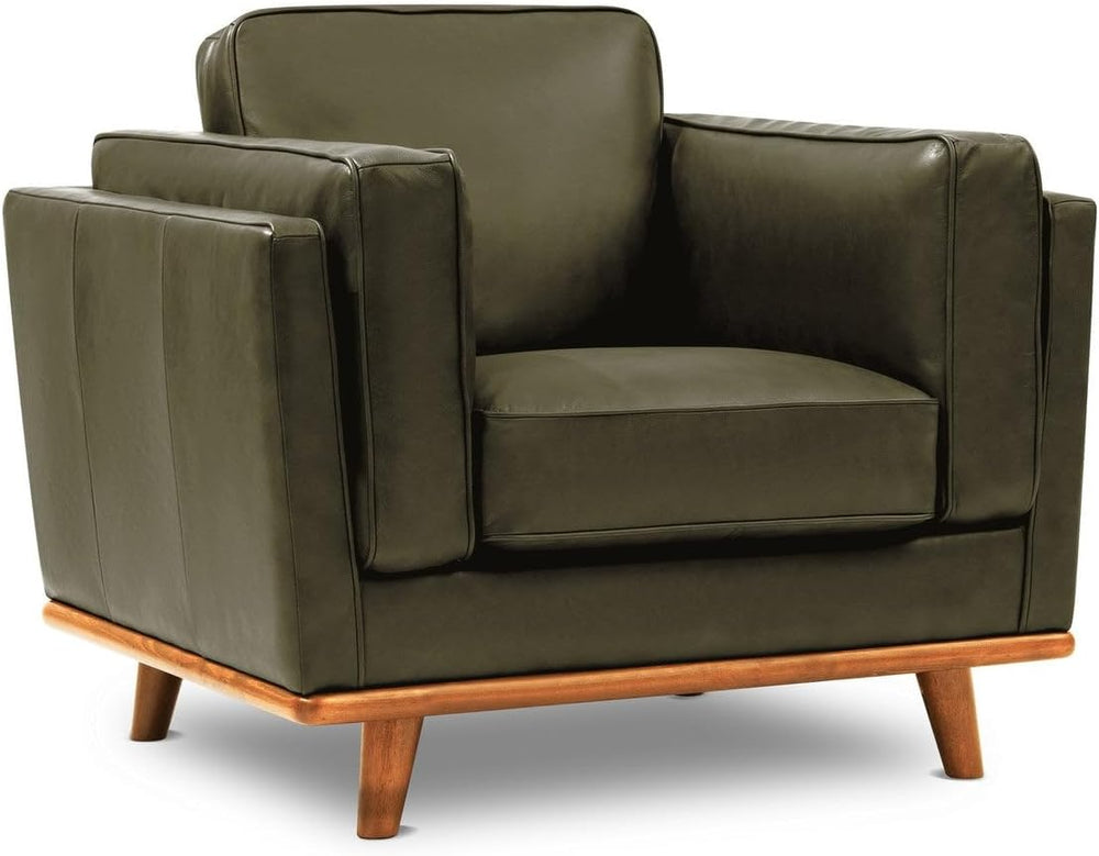 Valencia Artisan Full Leather Accent Chair 41.5” | Pure Full Italian Nappa Le...
