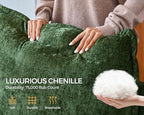155.9'' Oversized Modular Sectional Sofa Plush Cloud Couch with Storage, Convertible Deep U-Shaped Couch with Chaises for Living Room, 6-Seater with Corner and 2 Ottomans, Chenille, Green