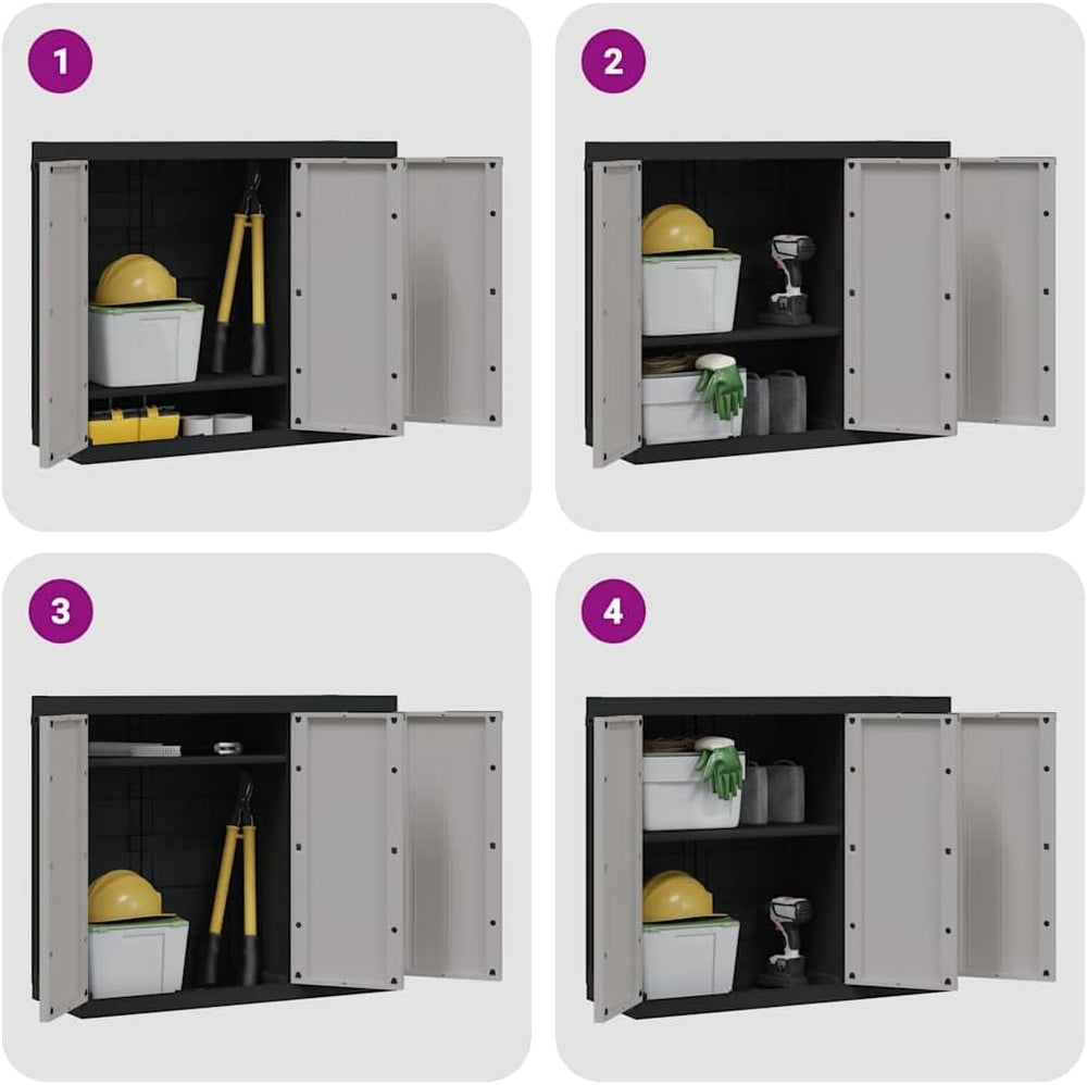 Locking Outdoor Storage Cabinet with Shelves Adjustable Shelf Modern Outdoor ...