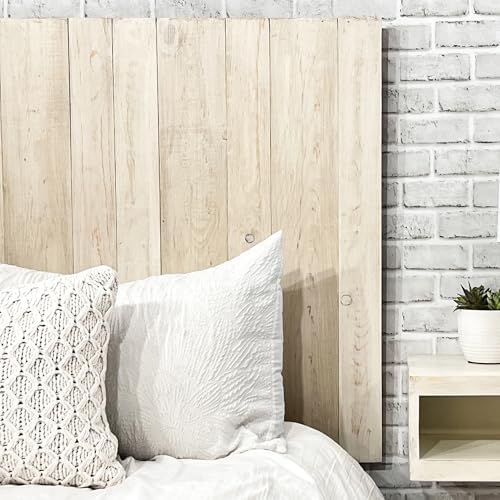 Barn Walls Antique White Headboard, Farmhouse Design, Solid Wood Headboard, F...