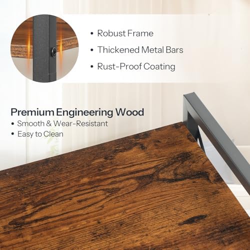 HOOBRO Bookshelf, 3-Tier Industrial Bookcase, Book Shelf Storage Organizer, B...