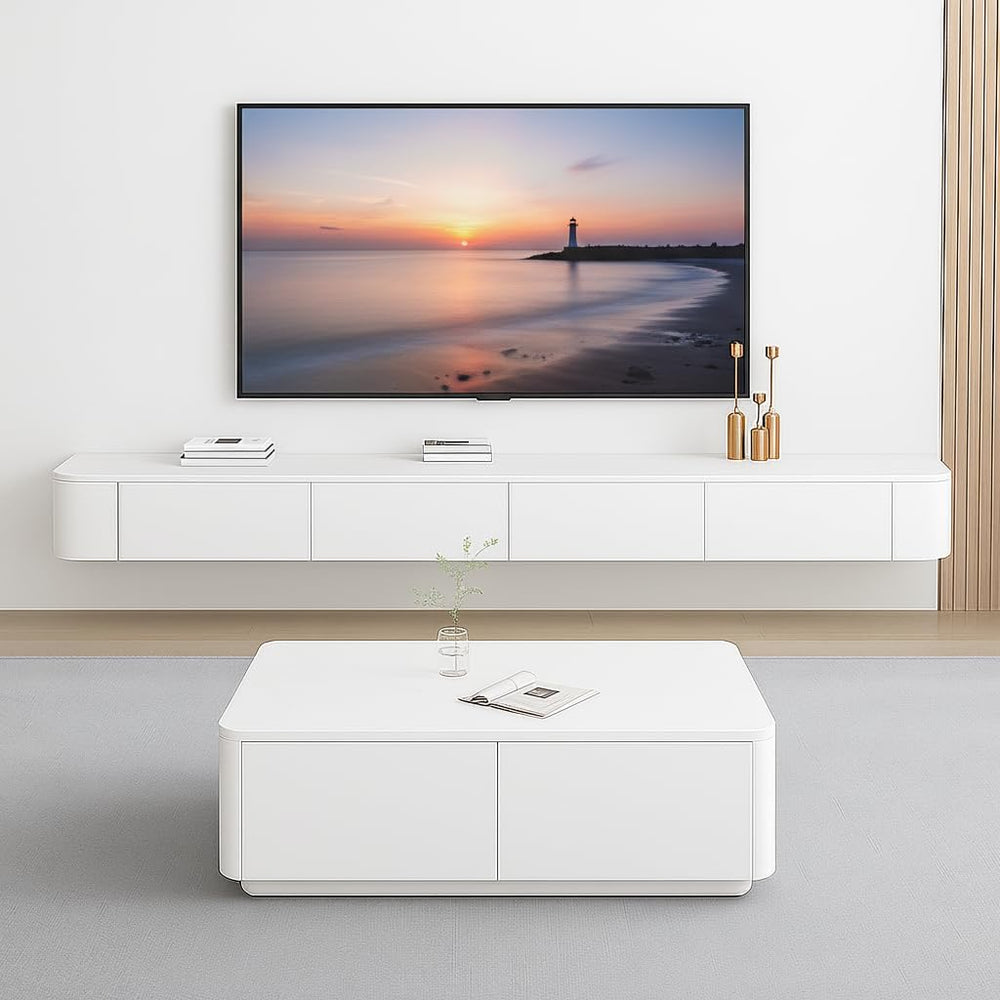Floating TV Stand,47-118" Wall Mounted TV Shelf, Floating TV Consolewith...