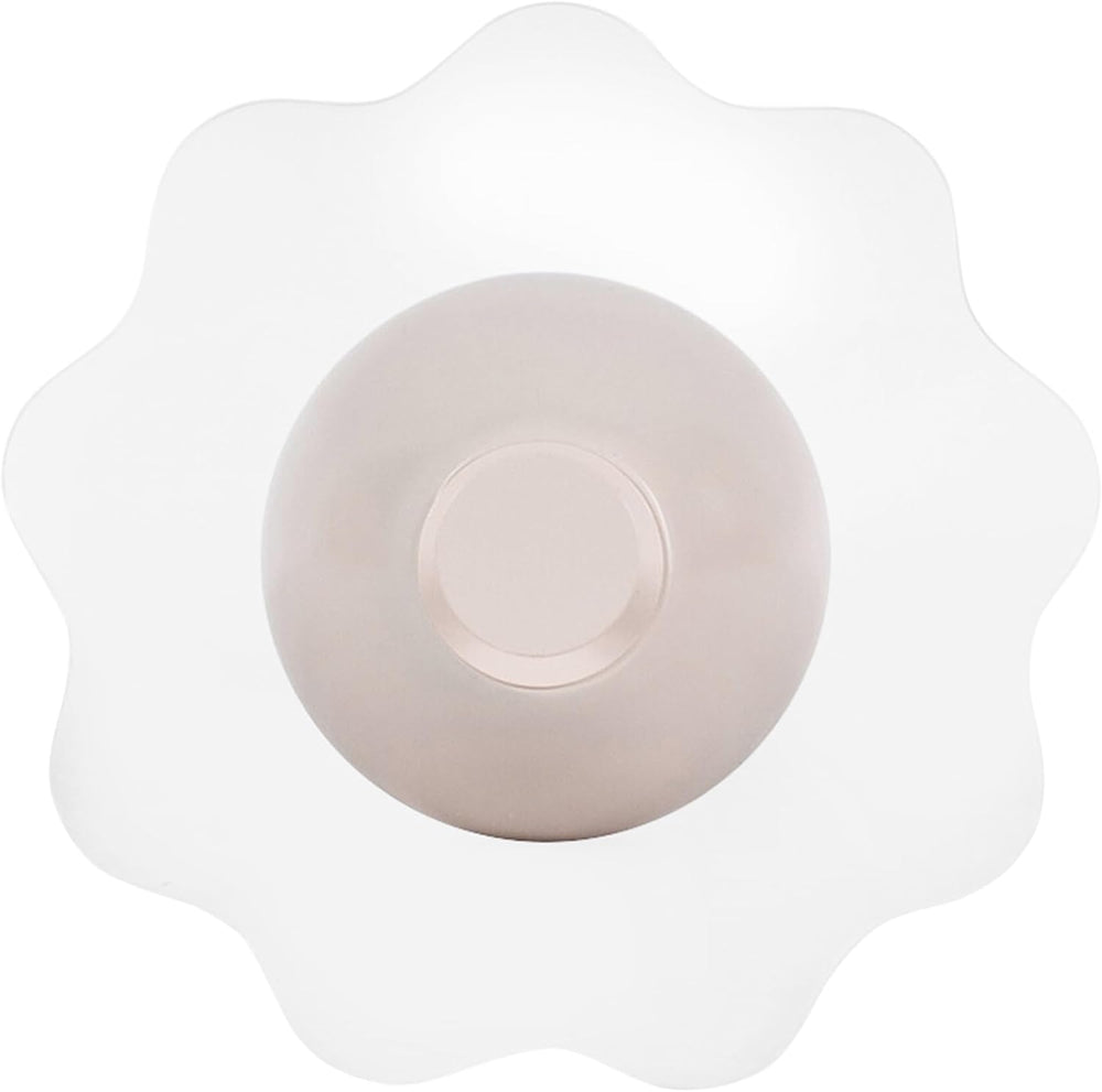 Kate and Laurel Acari Modern Scallop Pedestal Drink Table, 10 x 10 x 22, Clea...