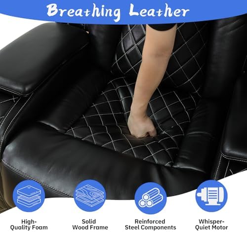 Power Recliner Sofa Set, Living Room Furniture Sets, Leather Sectional Sofa S...