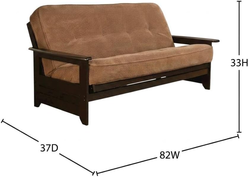 Starlight Canyon Home Brown Futons with 100% Polyester Fabric, Durable Frame,...