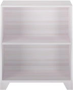 Max & Lily Modern Farmhouse 2-Shelf Bookcase, Solid Wood Bookshelves for Kids Bedroom, White Wash