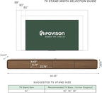 POVISON Fully-Assembled Minimalist Floating TV Stand, Modern Wall-Mounted Entertainment Center with 4 Flip-Down Cabinet Doors, Solid Wood Media Console, Walnut Veneer, 94"