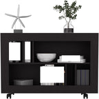 Console Table Cart, 5 Shelves, 4 Casters,for Kitchen
