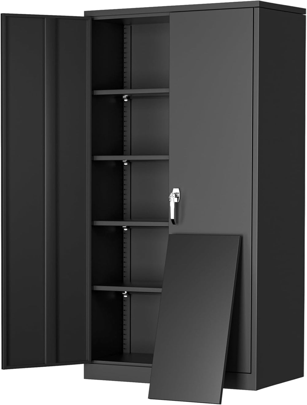 Greenvelly Metal Storage Cabinet, 72" Steel Garage Cabinet with Doors an...