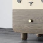 Bedside Cabinets Children's Bedside Table Wood Legs Simple Boy Girl Small Cabinet Bedside Storage Locker for Bedroom Nursery Children's Room Bed Side Tables