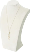 Coward Necklace Bust Stand for Selling Show, Beige Velvet Necklace Jewelry Display Holder for Home Use or Store Shop Show (11" Hight)