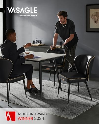 VASAGLE Dining Chairs Set of 2, Upholstered Kitchen Chairs